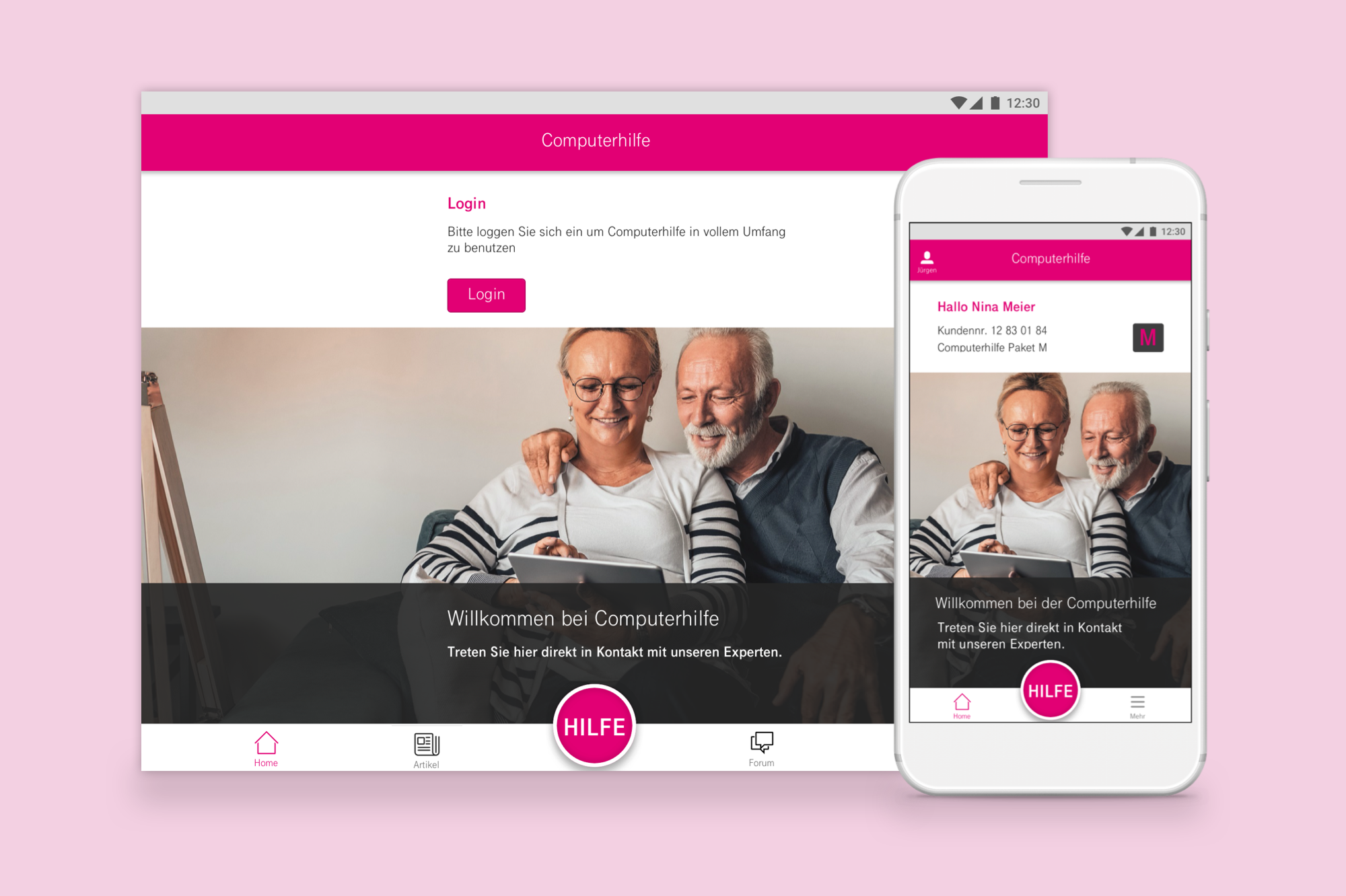 Progressive Web App (PWA) for Telekom Computerhilfe